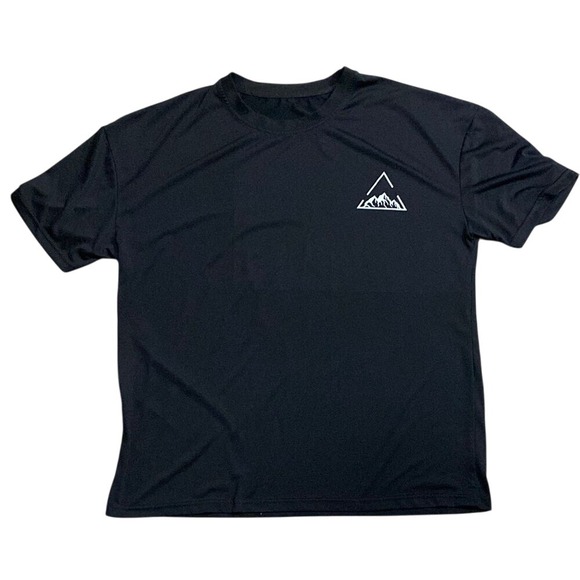 Unbranded Black Polyester T-Shirt Size Large – Triangle Mountain Graphic - Picture 1 of 8